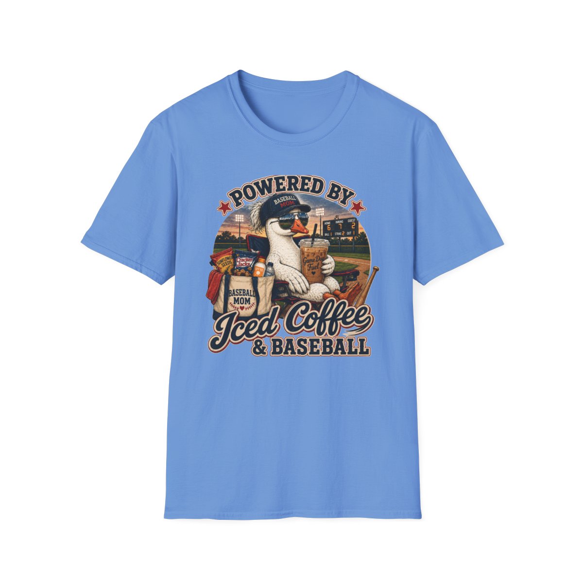 POWERD BY Iced Coffee & BASEBALL T-Shirt