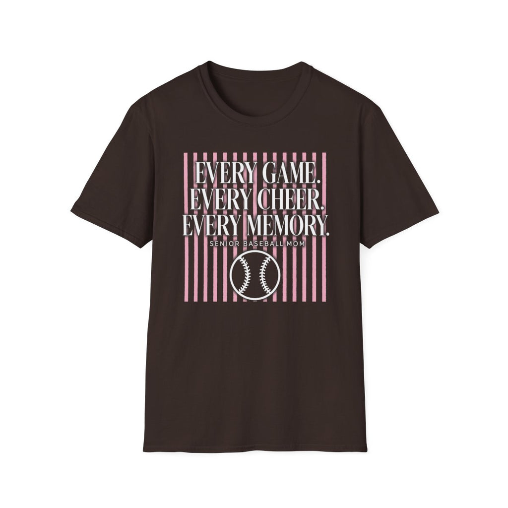 EVERY GAME EVERY CHEER EVERY MEMORY SENIOR BASEBALL MOM T-Shirt