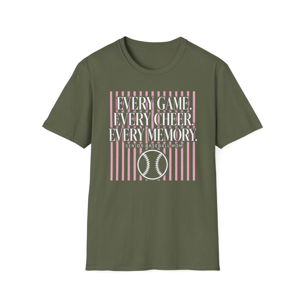 EVERY GAME EVERY CHEER EVERY MEMORY SENIOR BASEBALL MOM T-Shirt